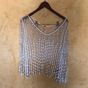 free people crochet see through top white